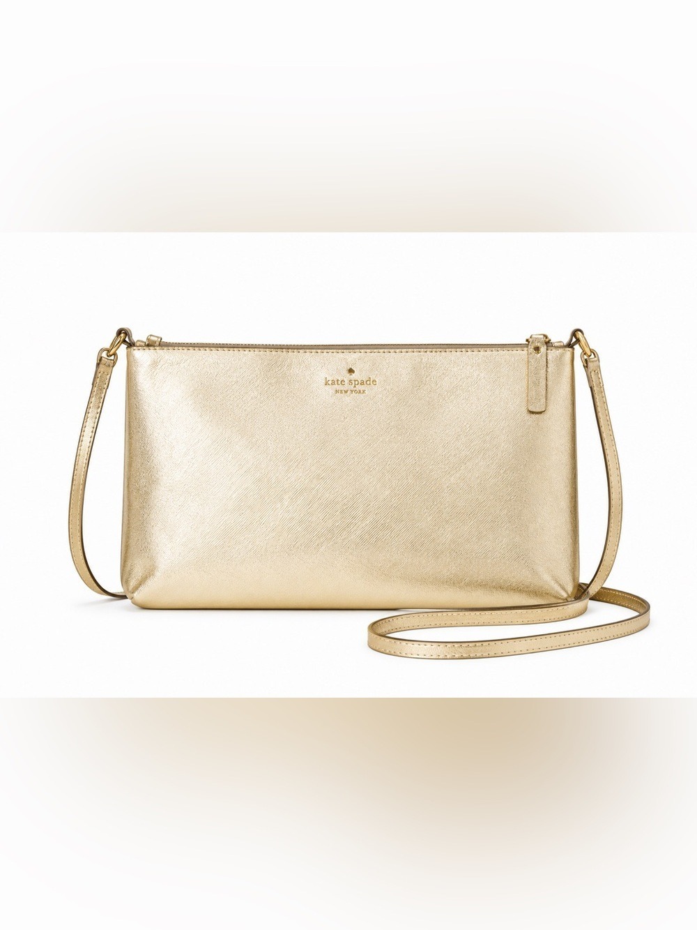 Kate Spade Gold Leather Rectangle Crossbody bag